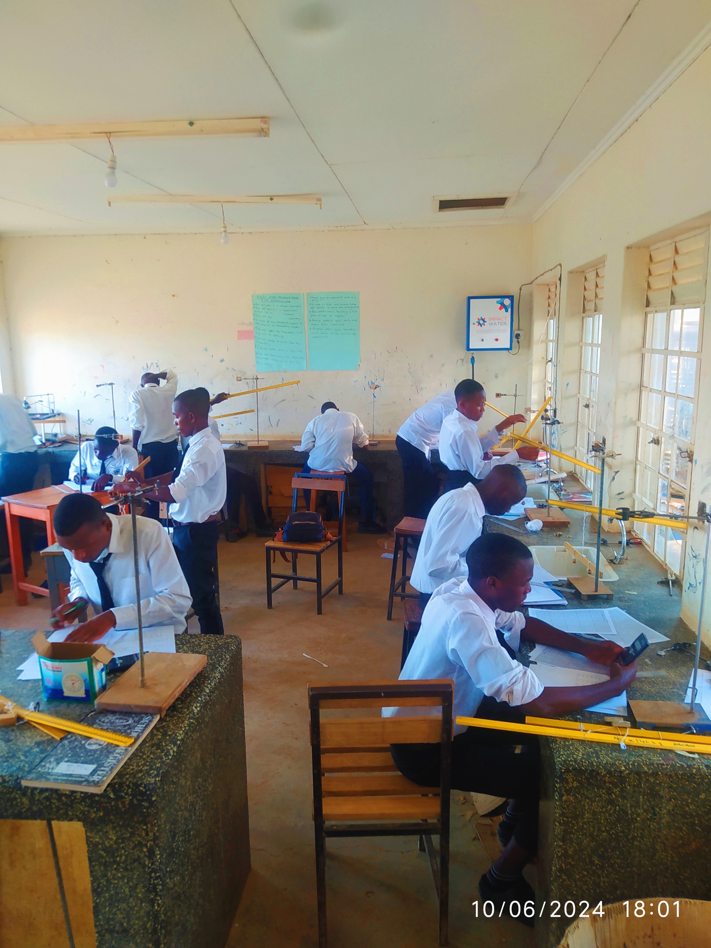 Students in exam room