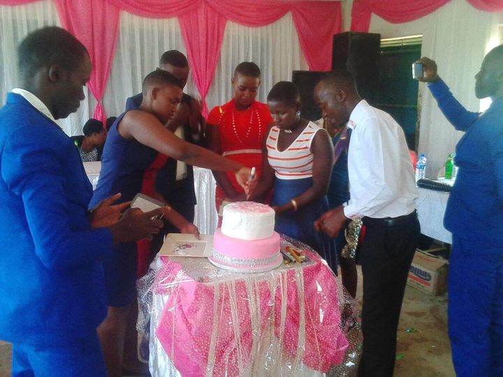 Students celebrating graduation